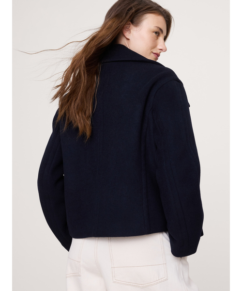 ピーコート pコート イタリアン メルトン ウール ブレンド カーコート