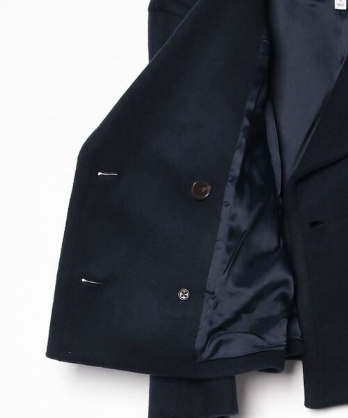 ピーコート pコート イタリアン メルトン ウール ブレンド カーコート