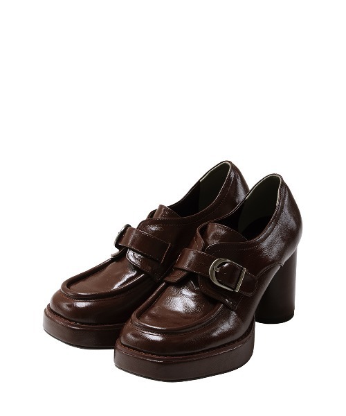 【Ameri新品】square lady loafer(ブラウン23.5-24) Ameri（アメリ） ローファー SQUARE LADY LOAFER レディース