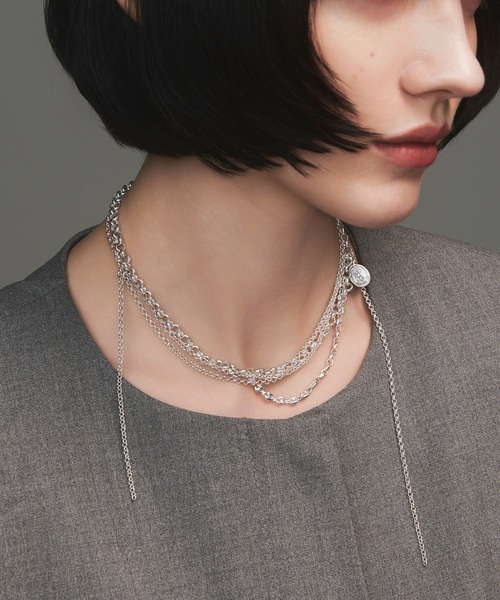 ネックレス 「quip queint」asym coin necklace/アシム コイン ネックレス QU216 レディースの画像