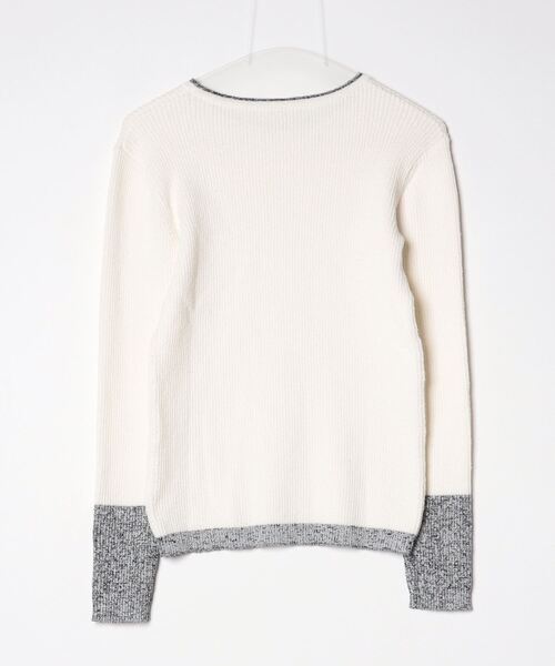 「JUNOAH」 長袖ニット M ホワイト レディース_画像2