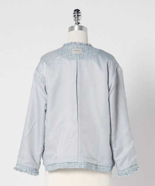 【美品】green label relaxing ツイード ノーカラージャケット green label relaxing（グリーンレーベルリラクシング） ジャケット