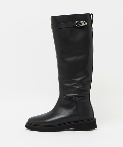 CAMINANDO」 美品　ロングブーツ 7inch ブラック レディース CAMINANDO（カミナンド） ブーツ 「CAMINANDO」バックル ロング ブーツ