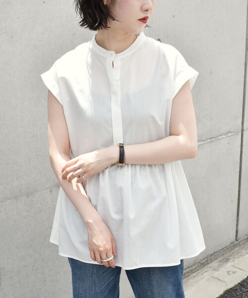「quaranciel」 半袖ブラウス ONE SIZE ブルー レディース_画像3