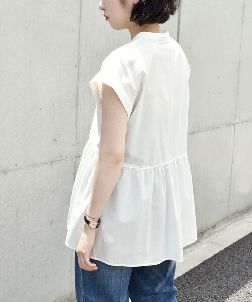 「quaranciel」 半袖ブラウス ONE SIZE ブルー レディース_画像4