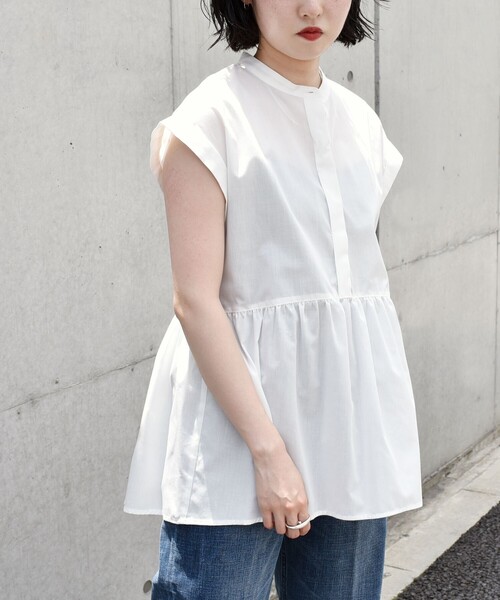 「quaranciel」 半袖ブラウス ONE SIZE ブルー レディース_画像5