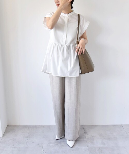 「quaranciel」 半袖ブラウス ONE SIZE ブルー レディース_画像6