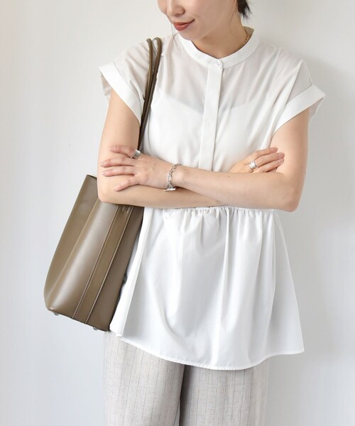 「quaranciel」 半袖ブラウス ONE SIZE ブルー レディース_画像9
