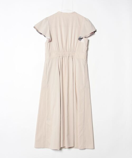 「BLUE LABEL CRESTBRIDGE」 半袖ワンピース 40 ベージュ レディース_画像2