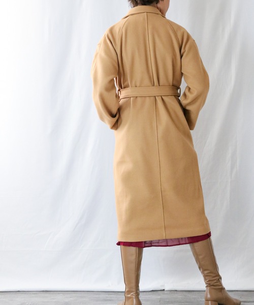 a lot of love コート チェスターコート ベルト付き フェミニン