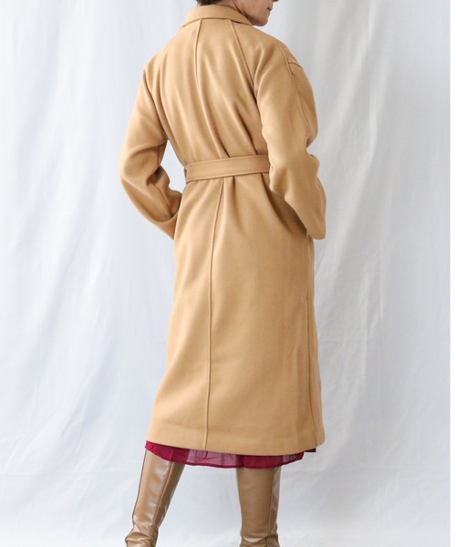 a lot of love コート チェスターコート ベルト付き フェミニン