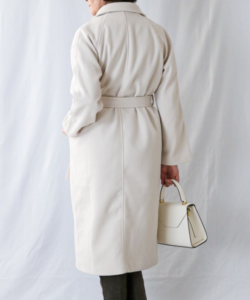 a lot of love コート チェスターコート ベルト付き フェミニン