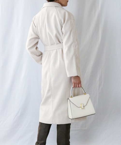 a lot of love コート チェスターコート ベルト付き フェミニン