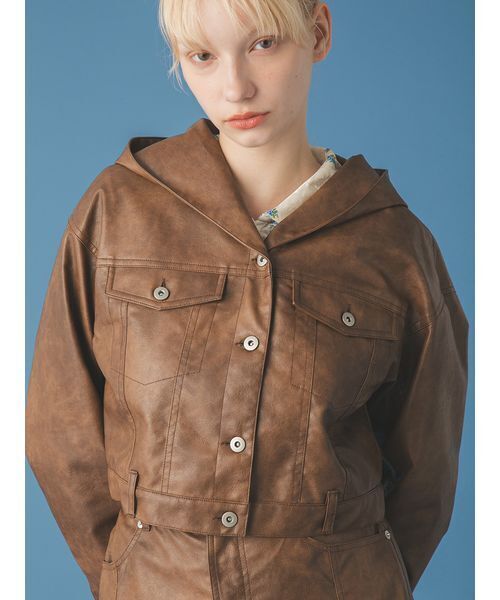 FURFUR（ファーファー） ブルゾン アウター マルチマテリアルフード 