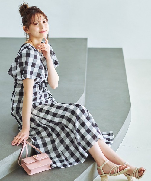 「WILLSELECTION」 半袖ワンピース MEDIUM ブラック系その他5 レディース_画像4