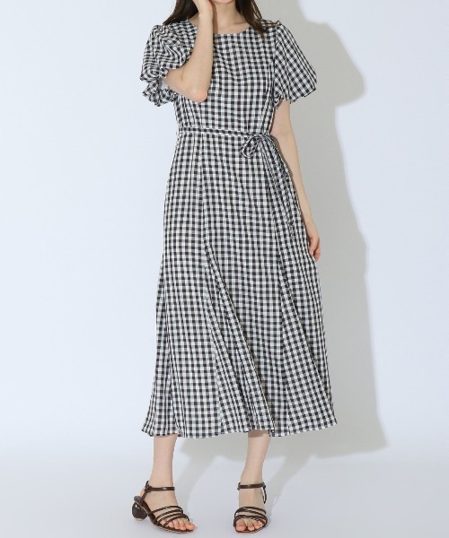 「WILLSELECTION」 半袖ワンピース MEDIUM ブラック系その他5 レディース_画像7