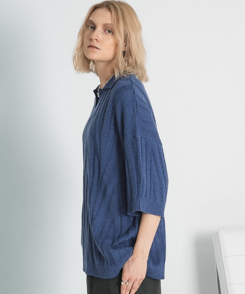 「selle glant」 半袖ニット MEDIUM オフホワイト メンズ_画像7