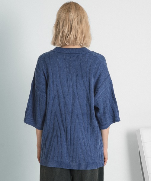 「selle glant」 半袖ニット MEDIUM オフホワイト メンズ_画像8