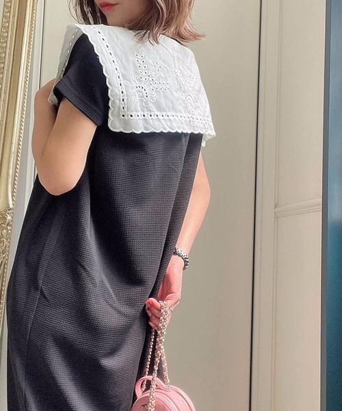 「M y u」 ノースリーブワンピース FREE ブラック レディース_画像7