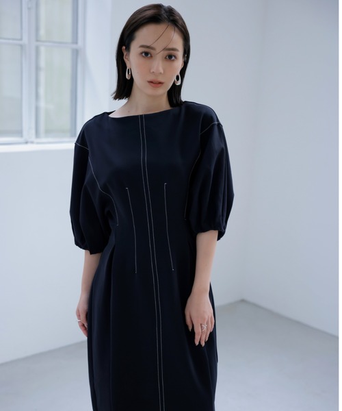「anuans」 半袖ワンピース SMALL ネイビー レディースの画像