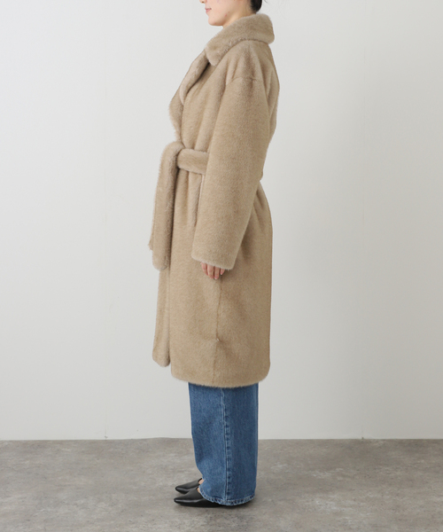 イエナのコート IENA（イエナ） ノーカラーコート 38 チャコールグレー レディース