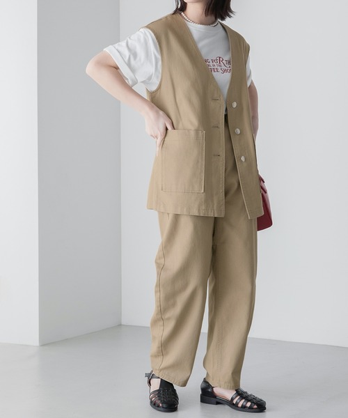 「BONLECILL」 デニムパンツ L ネイビー レディース_画像4