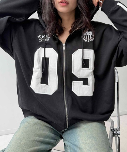 AS KNOW AS（アズノゥアズ） パーカー Wジップとロゴパーカー「UNISEX