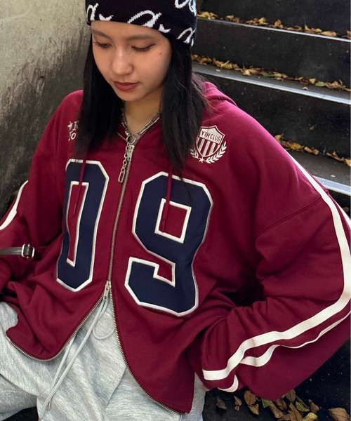 AS KNOW AS（アズノゥアズ） パーカー Wジップとロゴパーカー「UNISEX