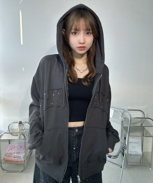 AS KNOW AS（アズノゥアズ） パーカー Wジップとロゴパーカー「UNISEX