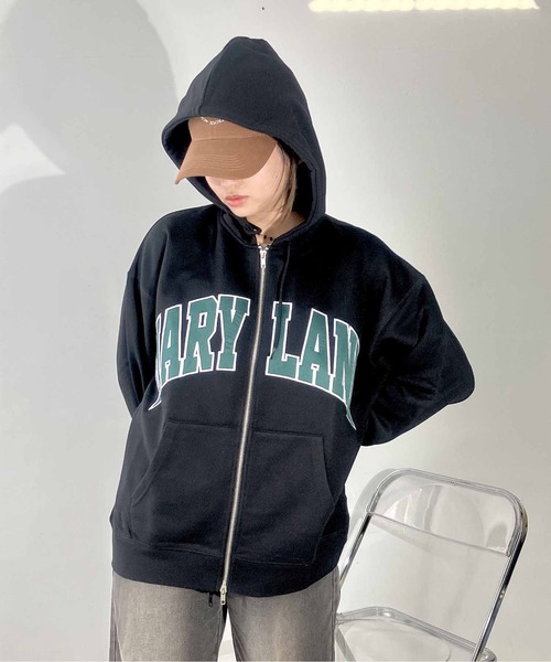 AS KNOW AS（アズノゥアズ） パーカー Wジップとロゴパーカー「UNISEX