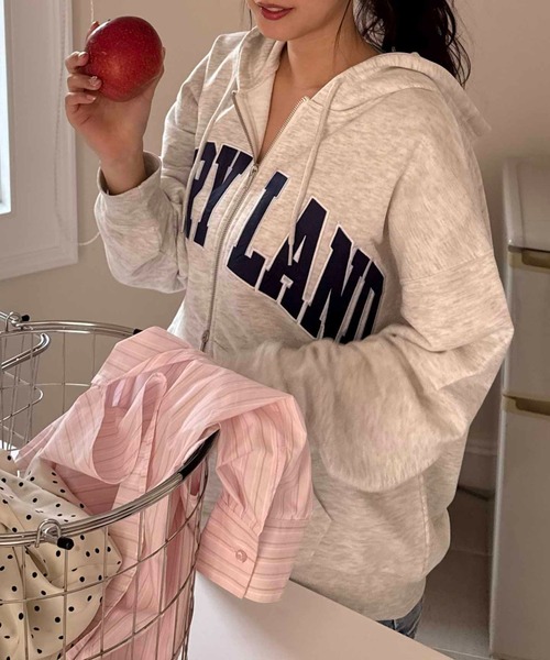 AS KNOW AS（アズノゥアズ） パーカー Wジップとロゴパーカー「UNISEX