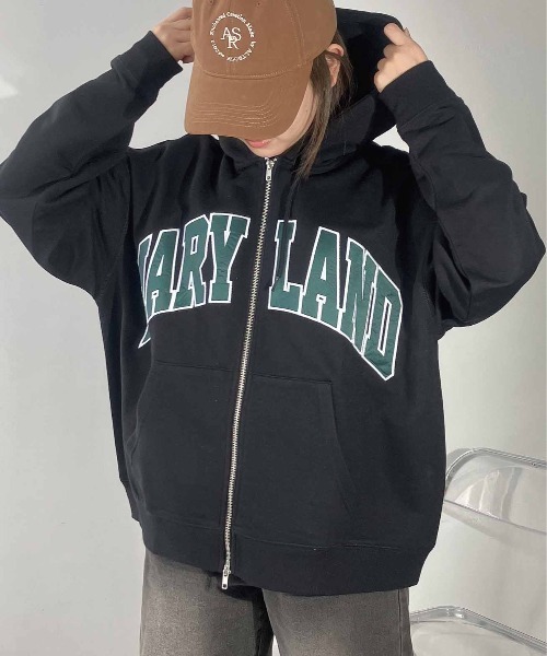 AS KNOW AS（アズノゥアズ） パーカー Wジップとロゴパーカー「UNISEX