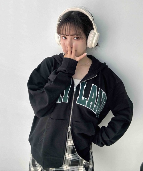AS KNOW AS（アズノゥアズ） パーカー Wジップとロゴパーカー「UNISEX