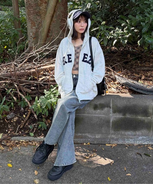 AS KNOW AS（アズノゥアズ） パーカー Wジップとロゴパーカー「UNISEX