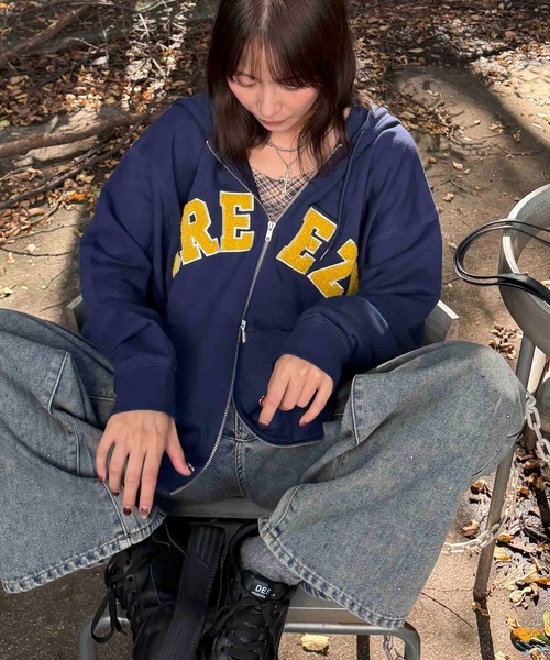 AS KNOW AS（アズノゥアズ） パーカー Wジップとロゴパーカー「UNISEX