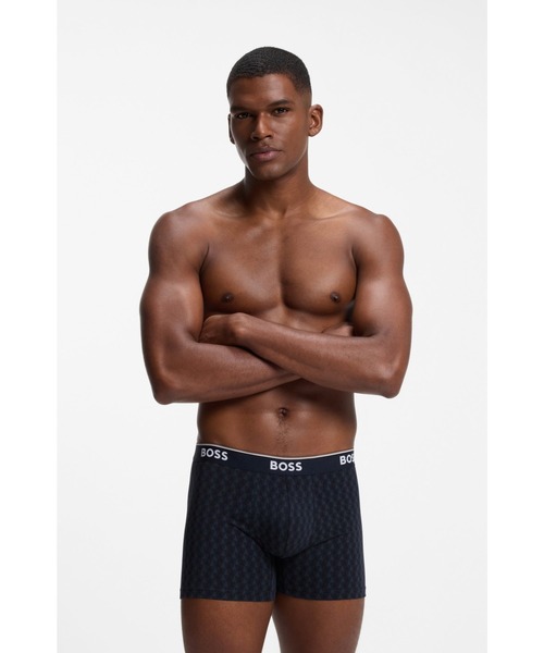 BOSS（HUGO BOSS） ボクサーパンツ ストレッチコットン ロングボクサー