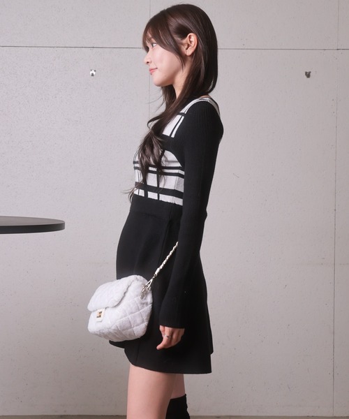 「LIPSERVICE」 ニットワンピース FREE ブラウン レディース_画像4