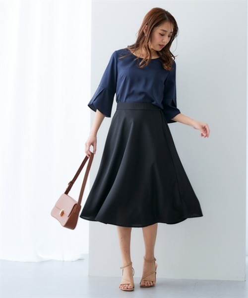 「7days Life Styling」 「GERMINATION」フレアスカート L ブラック レディース_画像3