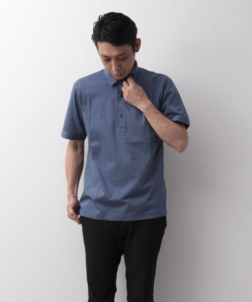「Stutostein Nolley's」 半袖ポロシャツ S ブルー メンズ_画像7