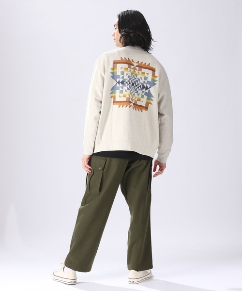 「PENDLETON」 カーディガン MEDIUM ブルー メンズ