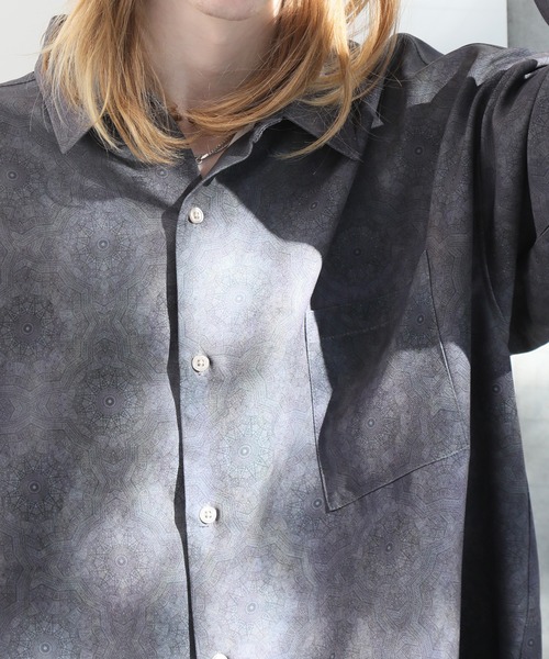 「welise」 長袖シャツ L ブラック系その他 メンズ_画像4