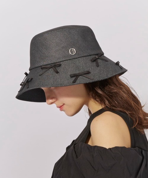 Chapeau d' O（シャポードオー） 帽子 ハット Denim Ribbon Capeline