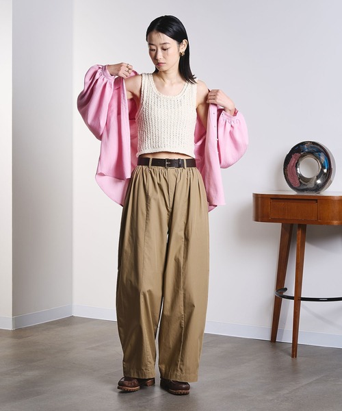 ROSE BUD（ローズバッド） タンクトップ ノースリーブ SLAV KNIT TANK