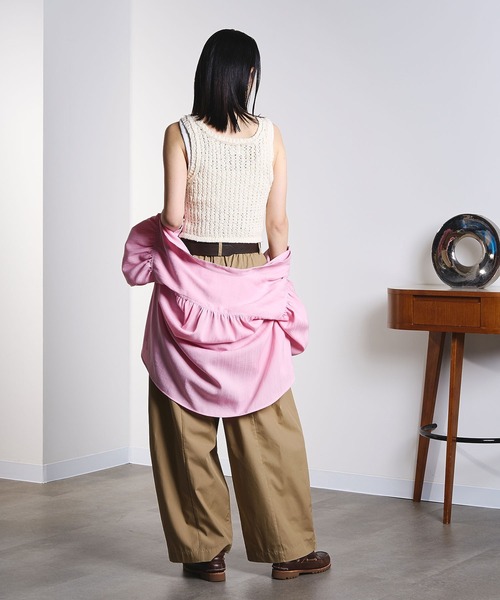 ROSE BUD（ローズバッド） タンクトップ ノースリーブ SLAV KNIT TANK