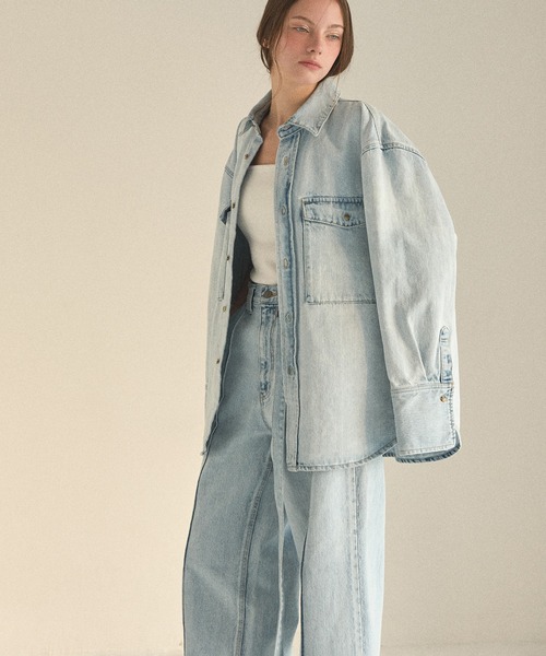 MIELI INVARIANT ICE Bleach denim 再販 MIELI INVARIANT（ミエリインヴァリアント） ジーンズ デニム デニム