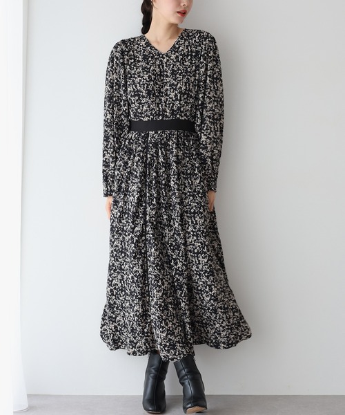 「BLUEEAST」 長袖ワンピース MEDIUM モカ レディース_画像4