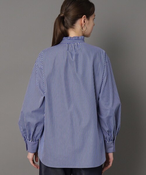 「DRESSTERIOR」 長袖ブラウス 38 ネイビー レディースの画像