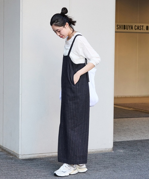 IENA（イエナ） サロペットスカート - ネイビー レディース : ZOZOTOWN 