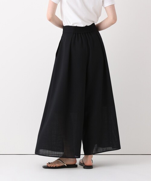ワイドパンツ パンツ カラミフレアースカートパンツ レディースの画像