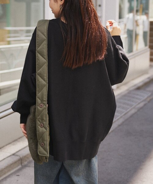 「etsinta」 スウェットカットソー ONE SIZE ブラック レディースの画像